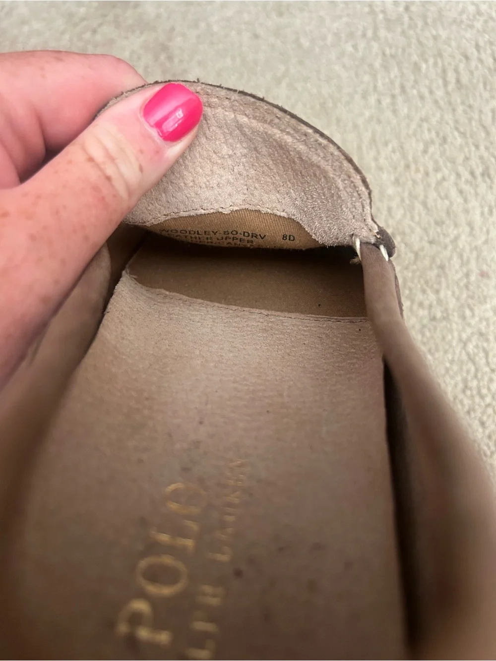 Polo by Ralph Lauren Brown Leather Slip-On Driving Loafers